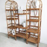 Etagère en rotin Côte d'Azur années 1960