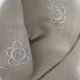 Linge ancien, drap brodé, monogramme MB