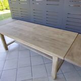Renovated solid oak farmhouse table with extensions