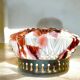 Lampe encastrée en verre de Murano et verre bordeaux