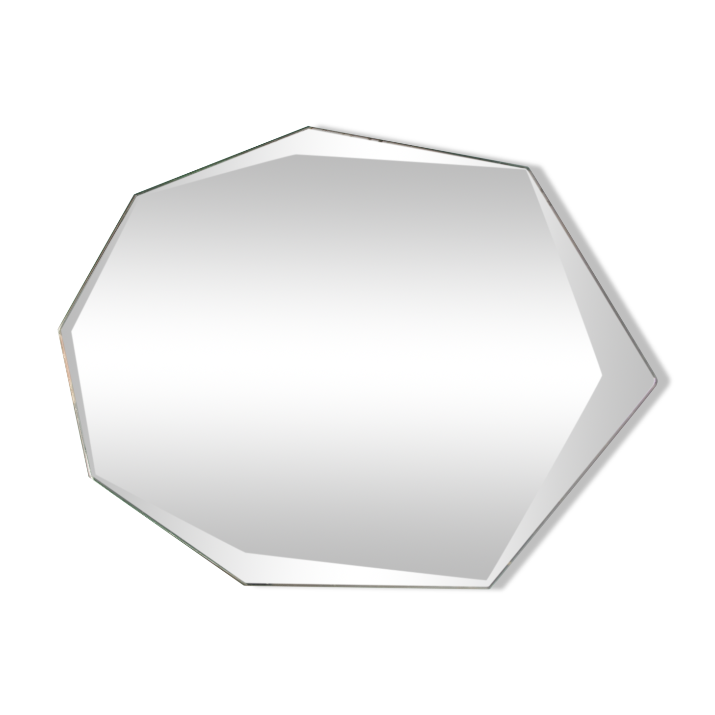 Miroir octogonal biseauté 23 x 44 cm