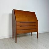 1960s Vintage Danish teak secretary by Kai Kristiansen for HNJ Møbler