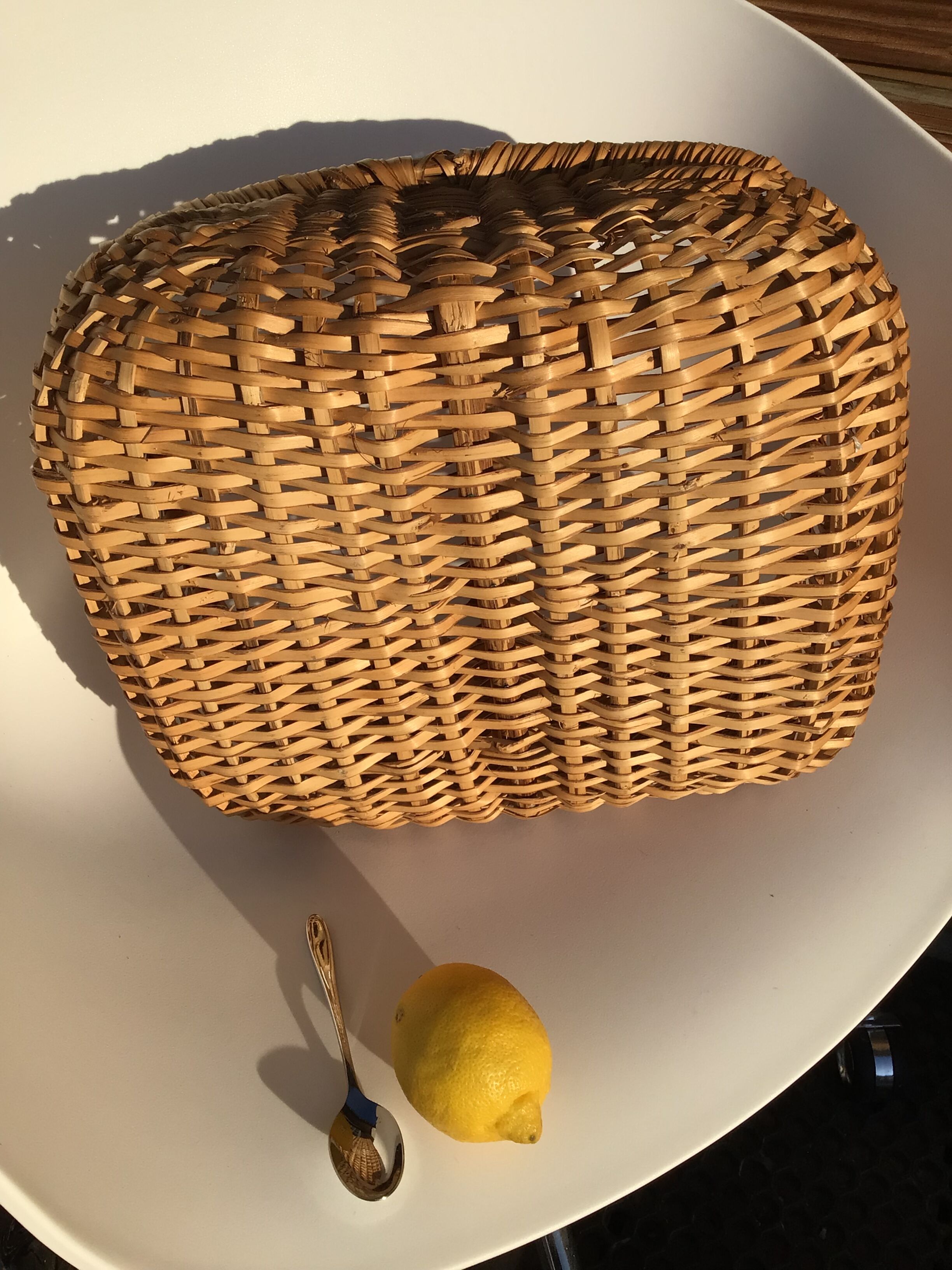Rectangle braided hand basket