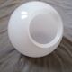 Suspension aluminum globe glass opaline modernist art deco