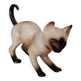 Vintage porcelain Siamese cat