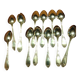 12 silver-plated metal teaspoons by Félix Frères
