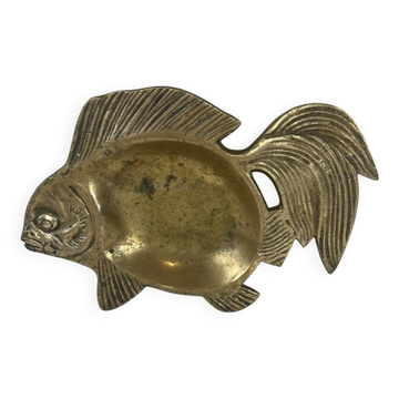 Brass fish catchall tray