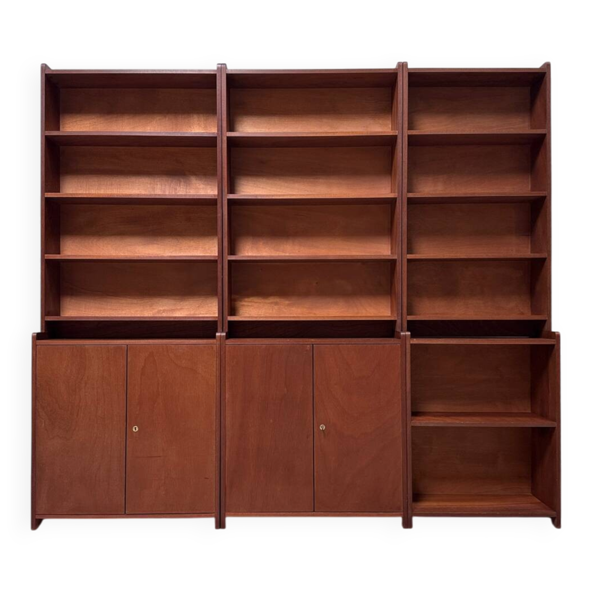 Vintage teak library from the 1960s.