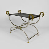 Neoclassical swan-headed curule circa 1960
