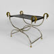 Neoclassical swan-headed curule circa 1960
