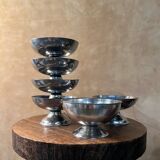 Set of 6 vintage stainless steel bowls