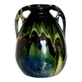 Vase artisanal en terre mêlée