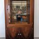 Art Deco walnut burl display cabinet, France circa 1930.