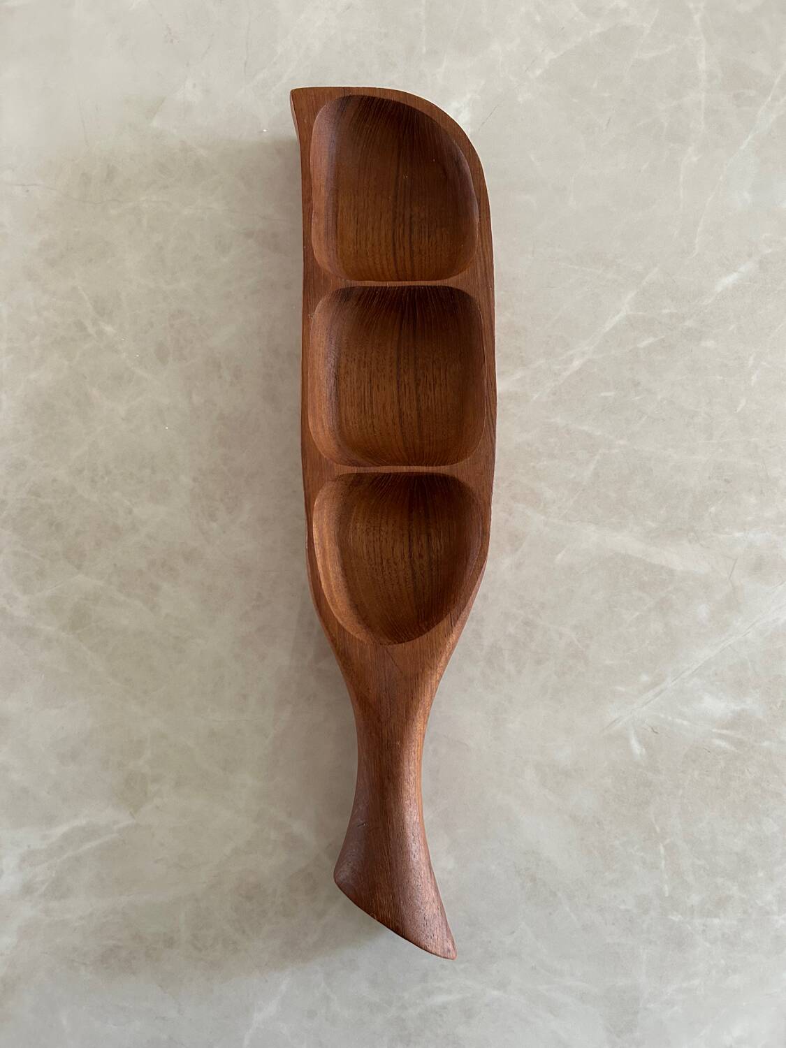 Plateau apéritif vintage en teck