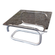 Coffee table in chrome metal and smoked glass 70's