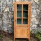 Parisian glass cabinet art deco raw wood