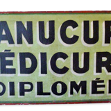 Sign painted on canvas