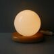 Pine pebble lamp with its opaline, 70s