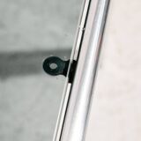 Italian chrome and leather dining set by Gastone Rinaldi, set of 7.