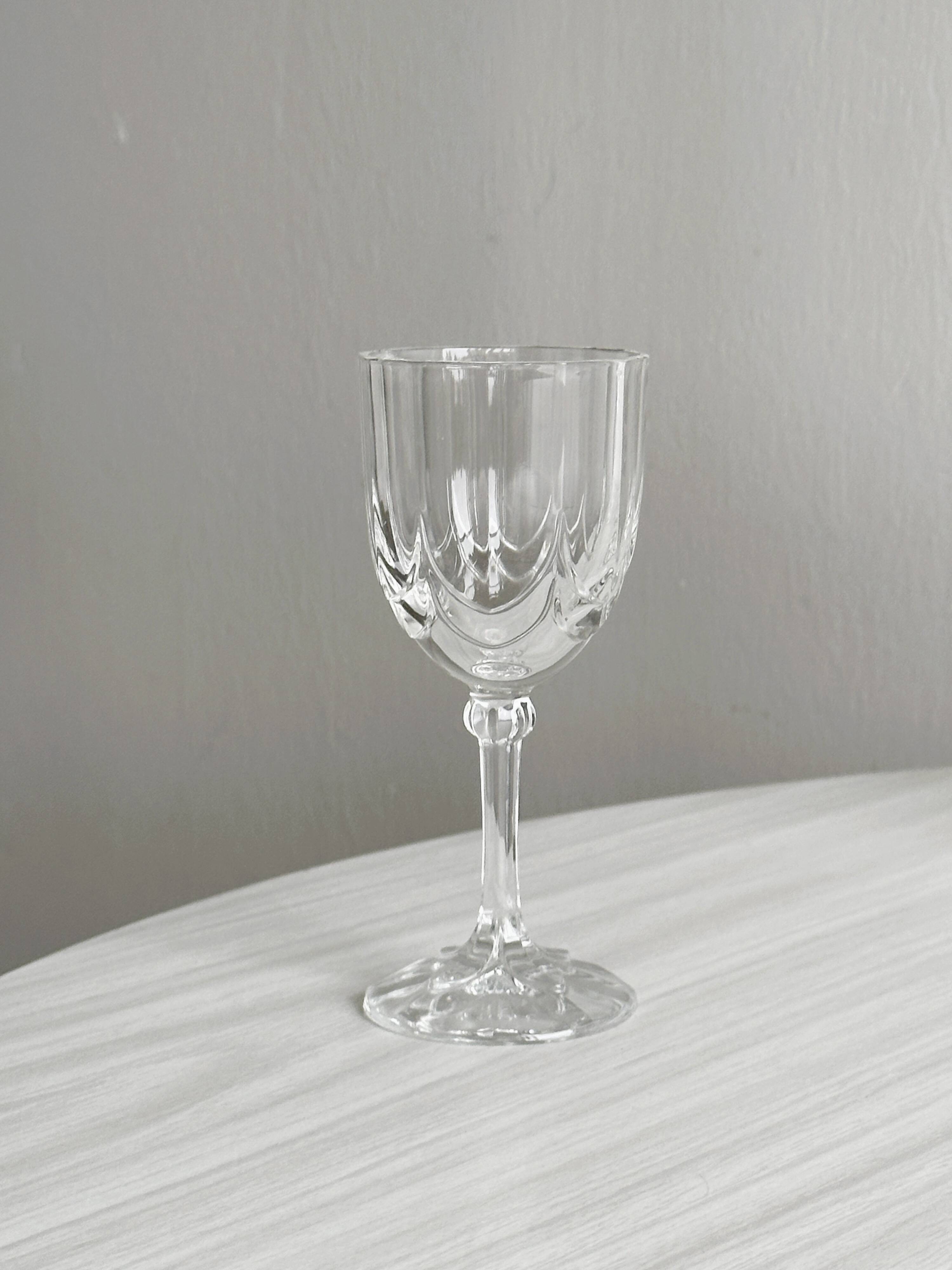 6 Vintage Clear Glass Shot Glasses