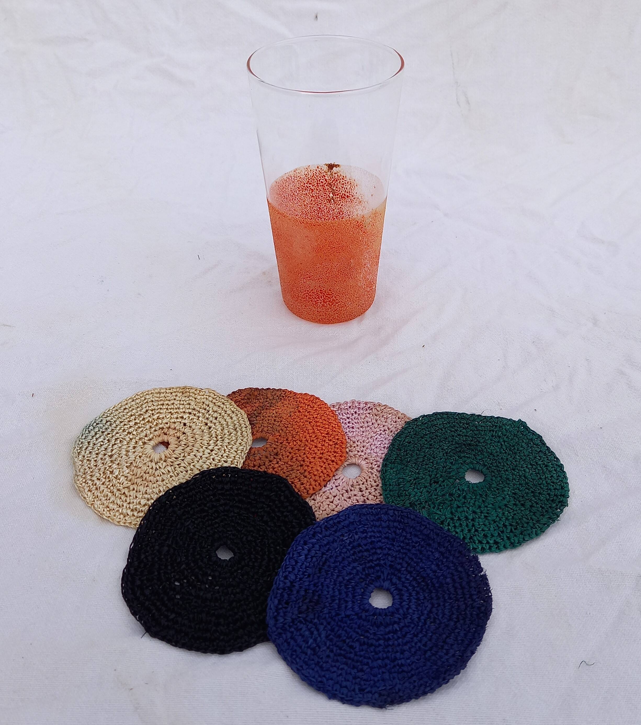 Set of 11 vintage green tinted glasses