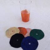 Set of 11 vintage green tinted glasses