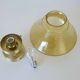 Amber Bubble Glass Ceiling Light, Brass Semi Flush Mount, Mushroom Lamp