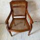 Barber chair with caning