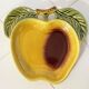 Plateau vintage Secla Majolica en forme de pomme, fabriqué au Portugal