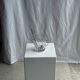 Small glass ice bucket with ladle H13.5