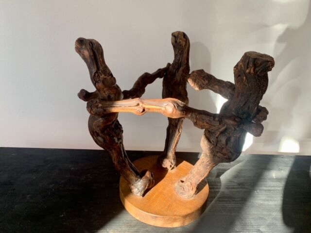 Wooden stool vine foot 50s