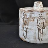 Art pottery lidd signed Kostanda A. Vallauris characters