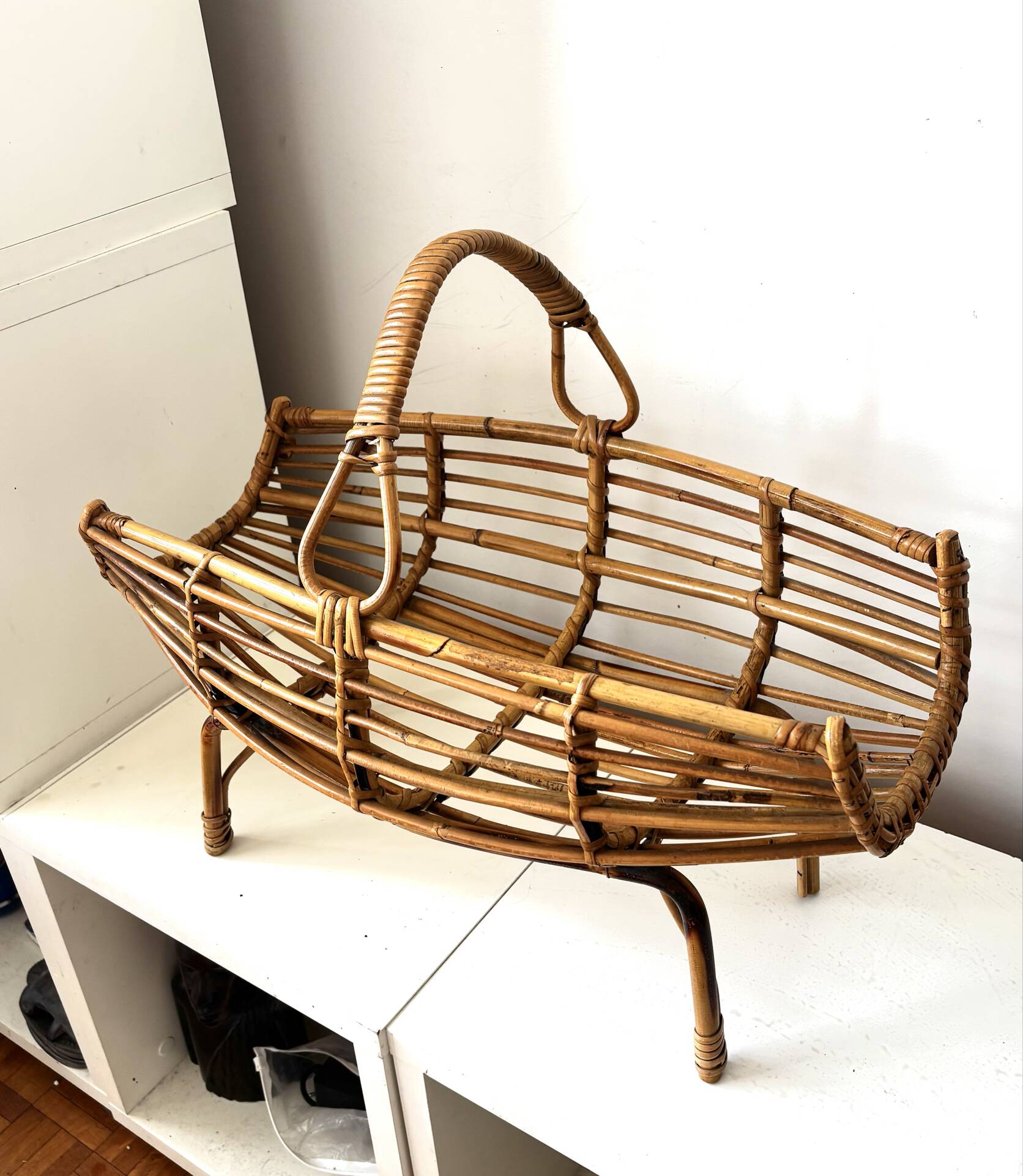 Porte revues en rotin Franco Albini 1960