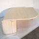 Travertin teardrop shaped coffee table, italy 1970
