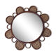Vintage rattan flower mirror and cannage 60s/70s