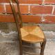 Vintage Provençal Chair Old Wood + Woven Straw Seat