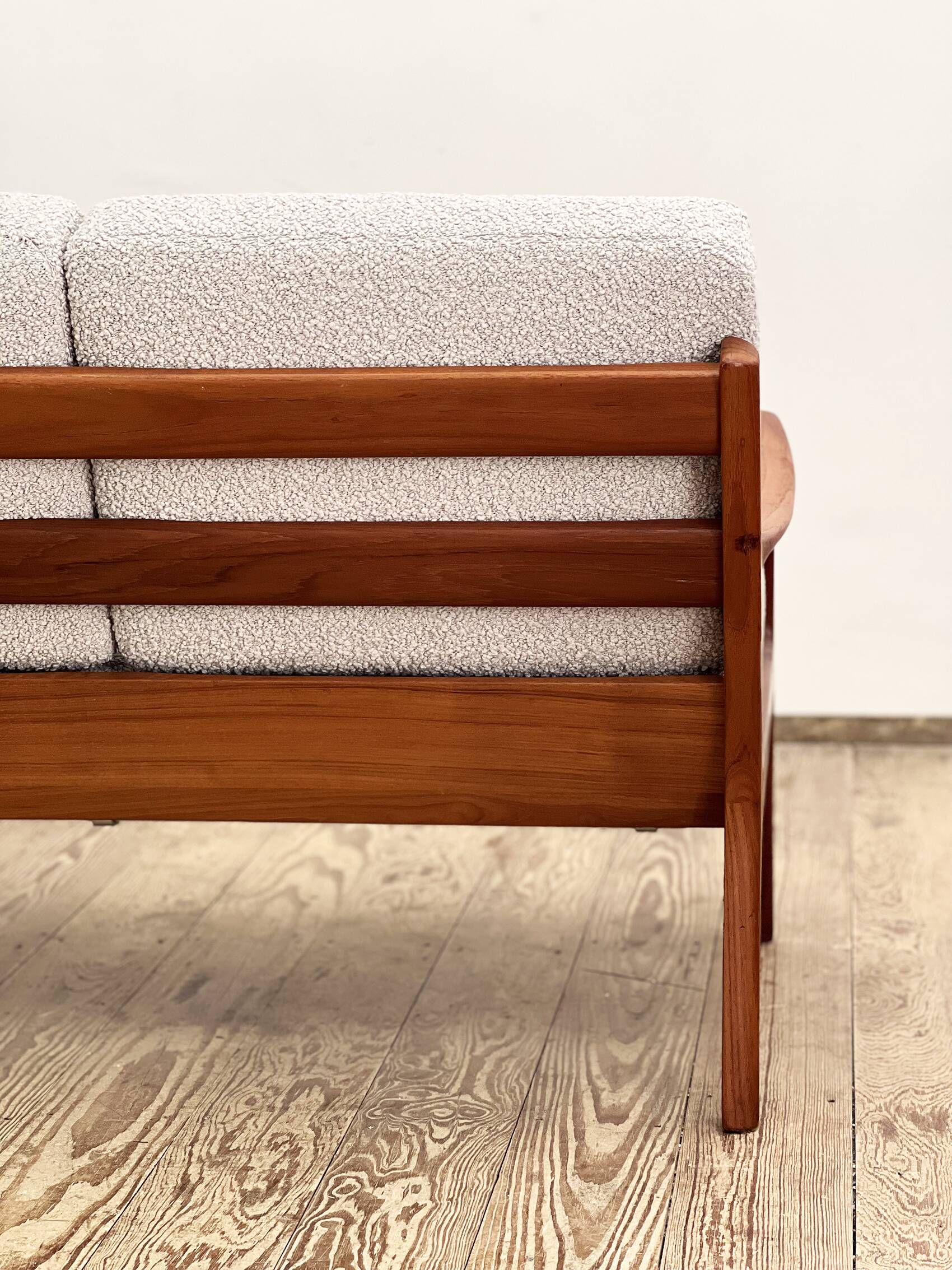 Mid Century Modern 3-Seat Sofa, Ole Wanscher for France & Son, Senator Teak, Danish Design Couch