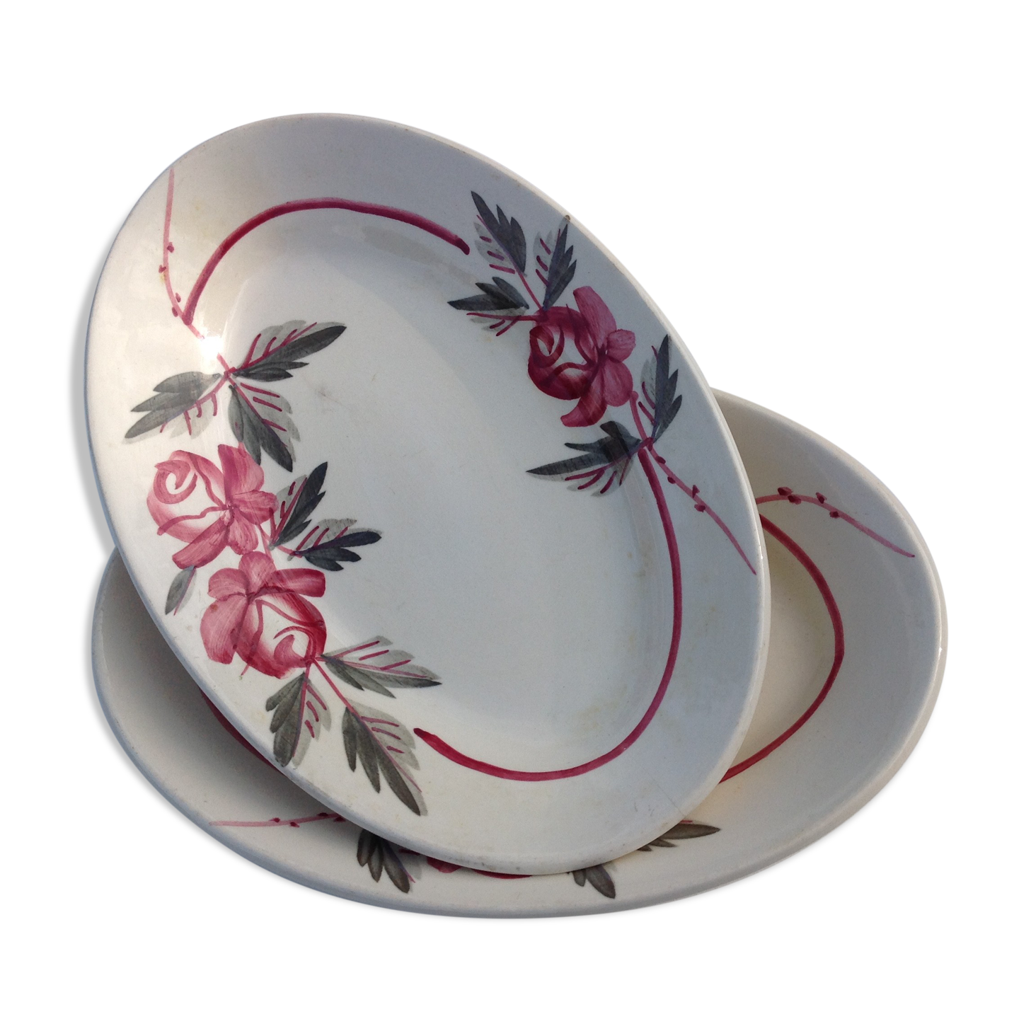 Two raviers of the earthenware factories of Sarreguemines / vintage years 60-70