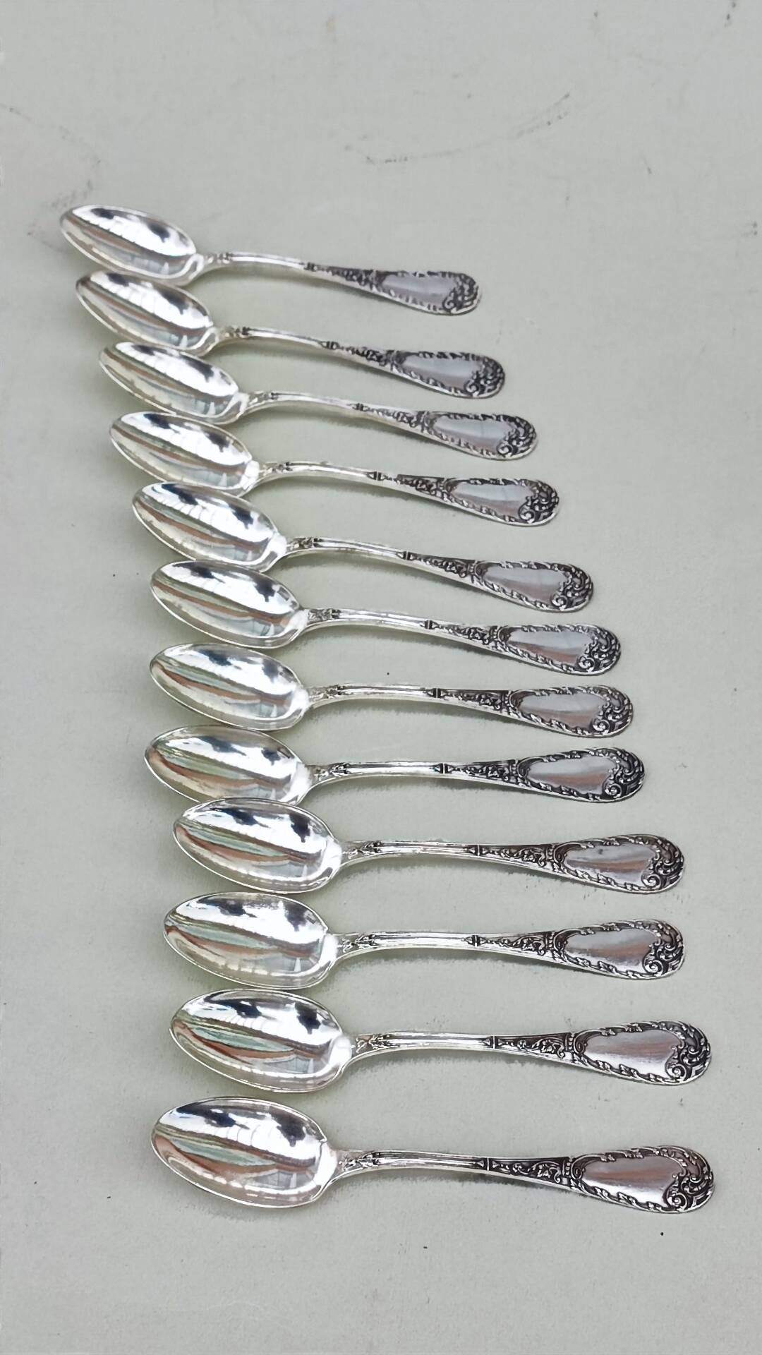 12 silver plated teaspoons