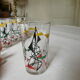Set of 6 orange glasses in the 1960s