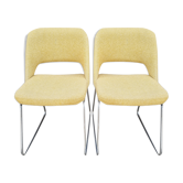 Paire de fauteuils conférence vintage années 70