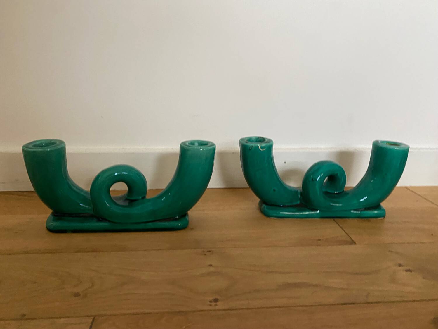 Pair of Vallauris candlesticks