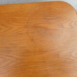 Wood and rattan coffee table