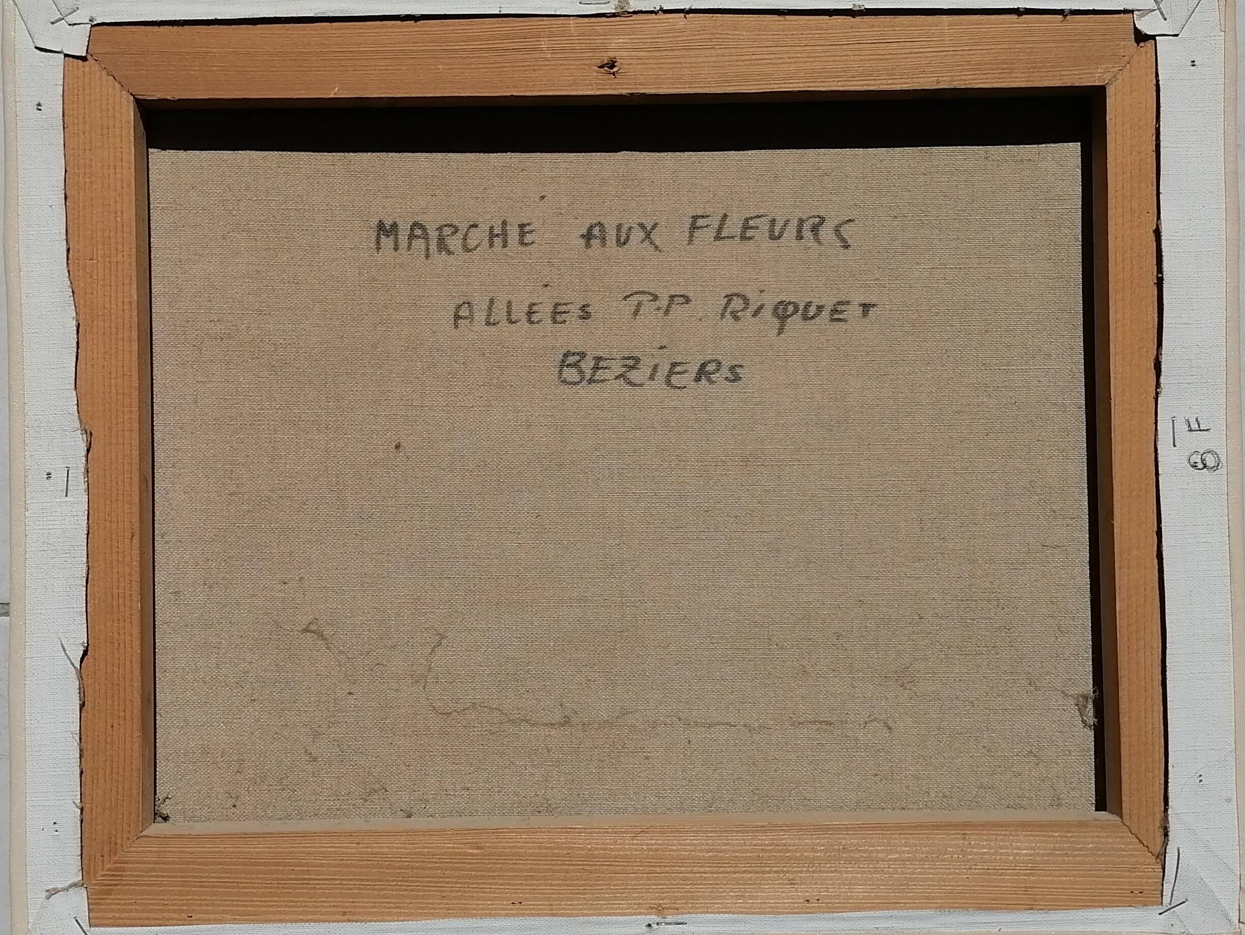 Painting "the flower market" by Béziers