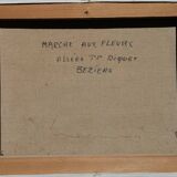 Painting "the flower market" by Béziers