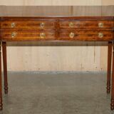 Restored console in Burr Oak & Satin Wood, circa 1920.
