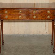 Console en Orme Burr & Bois Satiné restaurée, vers 1920