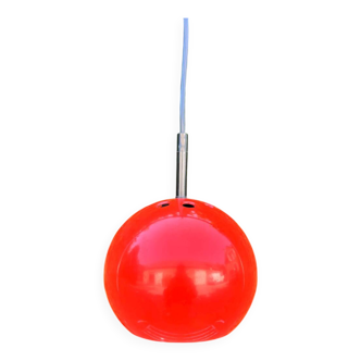 Suspension eye ball en métal orange par LITA vintage 1970