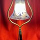 Lampe Art Déco, en fer forgé et laiton, Abat-jour "Vianne", année 1930