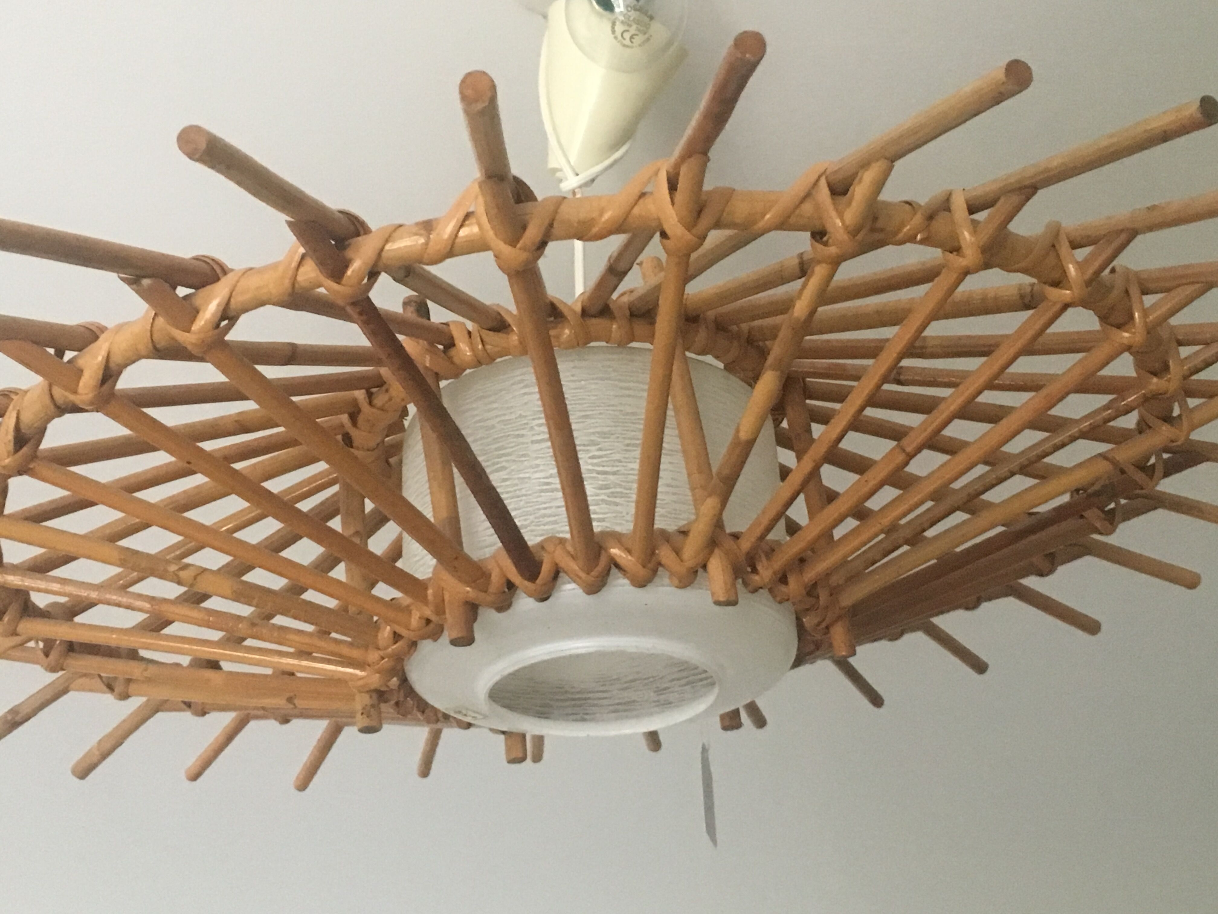 RATTAN AND GLASS hanging